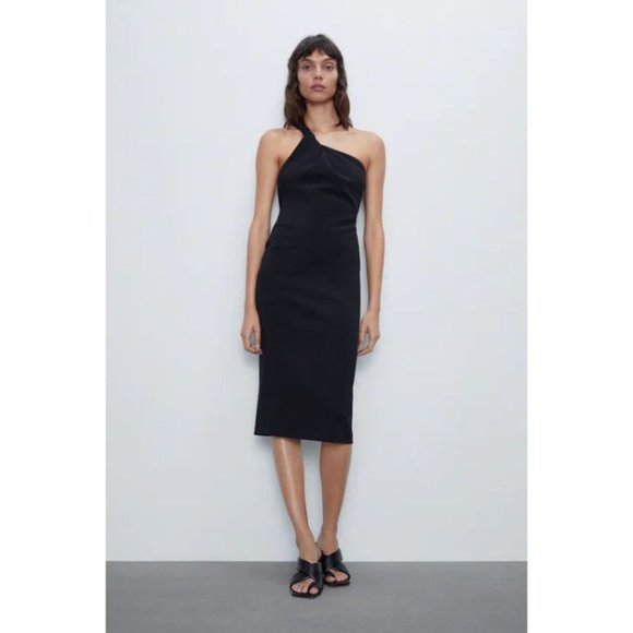 zara asymmetric pencil dress Zara | Dresses | Zara Womens S Midi Asymmetric Pencil Dress
